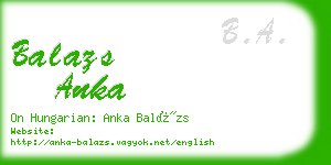 balazs anka business card